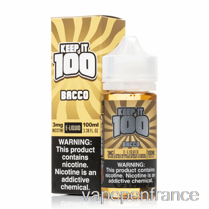 Bacco - Gardez-le 100 - 100 Ml 3 Mg Stylo Vape